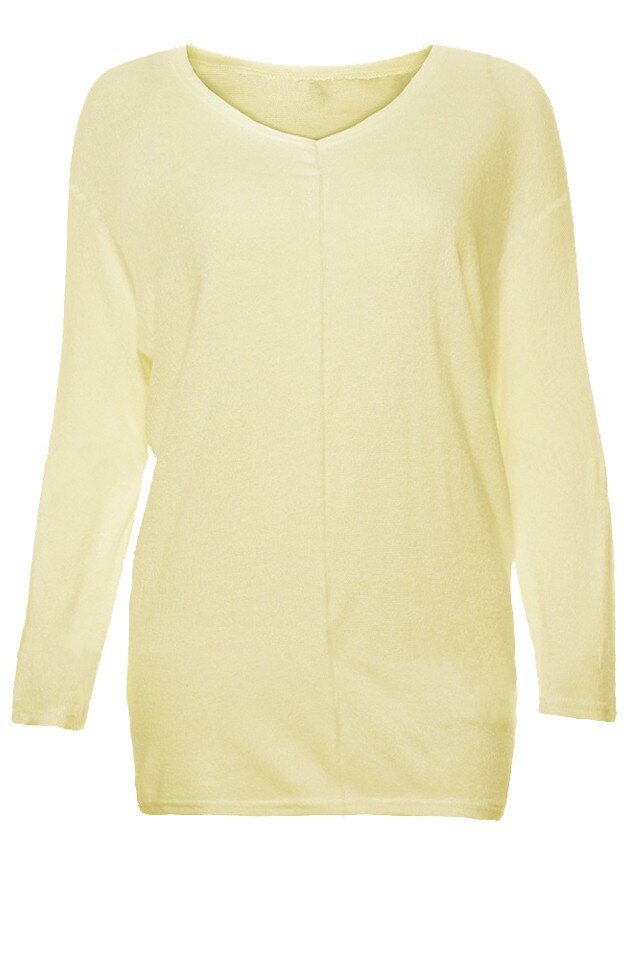 Bluza pufoasa larga dama, Generic, Crem