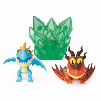 Mini Set 2 figurine Spin Master Dreamworks Dragons Stormfly si Hookfang cu lumina Mini Set 2 figurine Spin Master Dreamworks Dragons Stormfly si Hookfang cu lumina