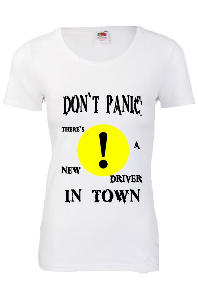 Tricou dama New driver in town Cadouri Urbane, Alb