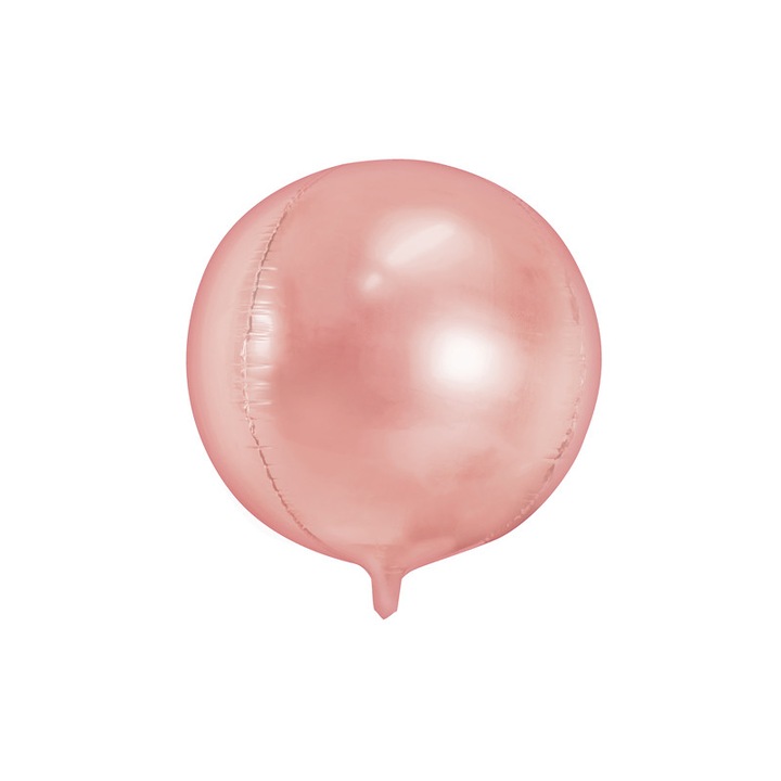 Balon Rotund Folie 40 cm Roze Gold - PartyMag