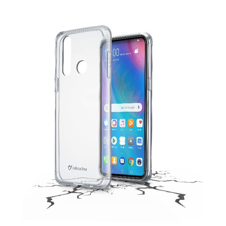 Прозрачен твърд кейс Cellularline ClearDuo за Huawei P30 Lite