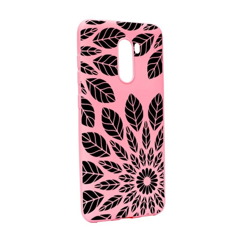 Husa Xiaomi PocoPhone F1, Silicon, Black Flower P76