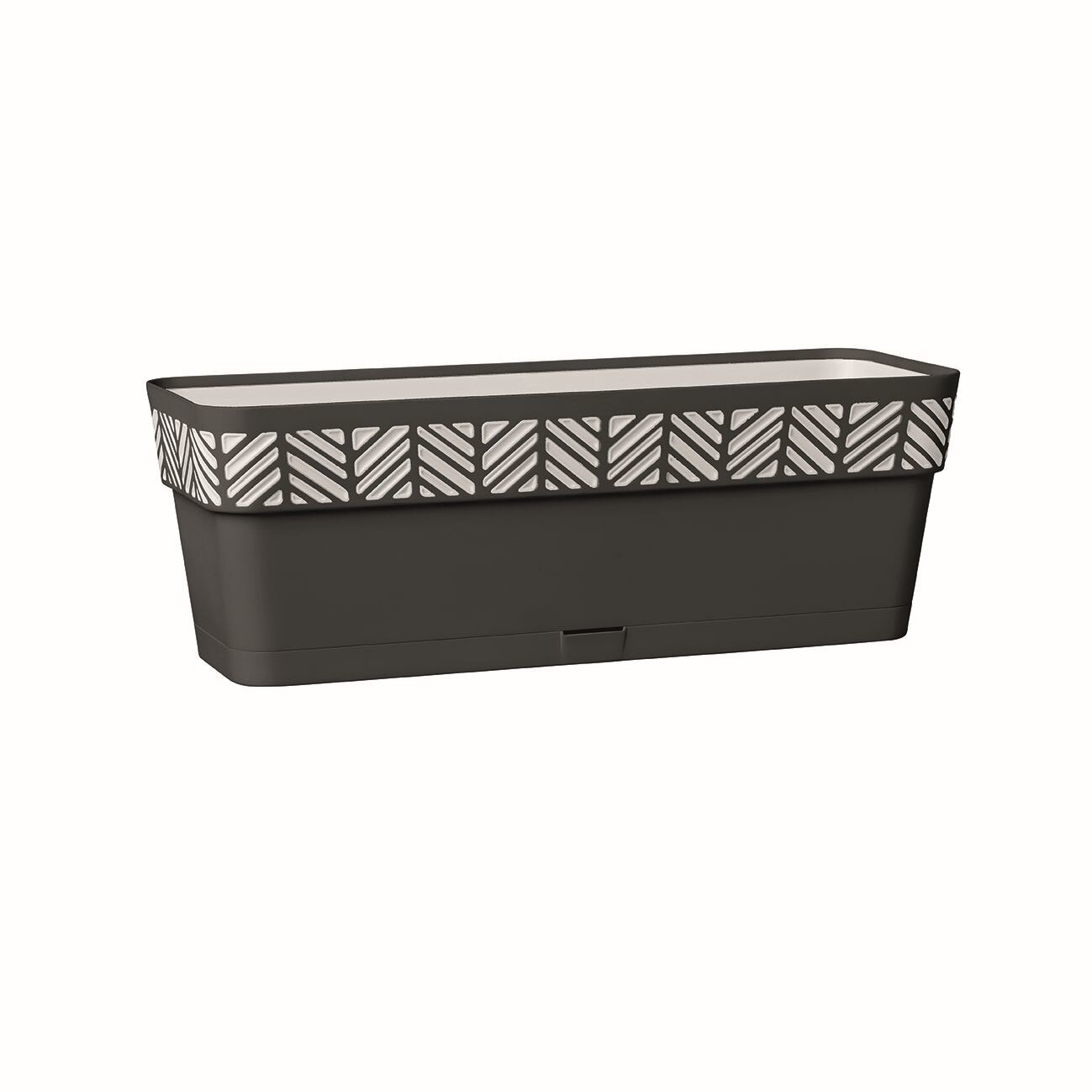 Jardiniera dimensiune 50 cm grafit si gri, Orfeo