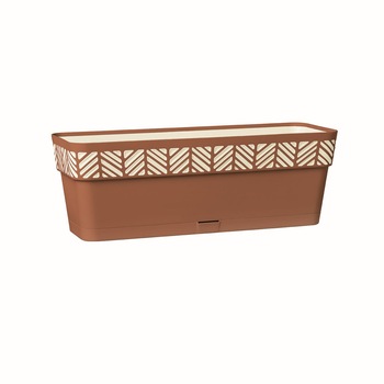 Jardiniera dimensiune 50 cm teracota si crem, Orfeo Jardiniera dimensiune 50 cm teracota si crem, Orfeo