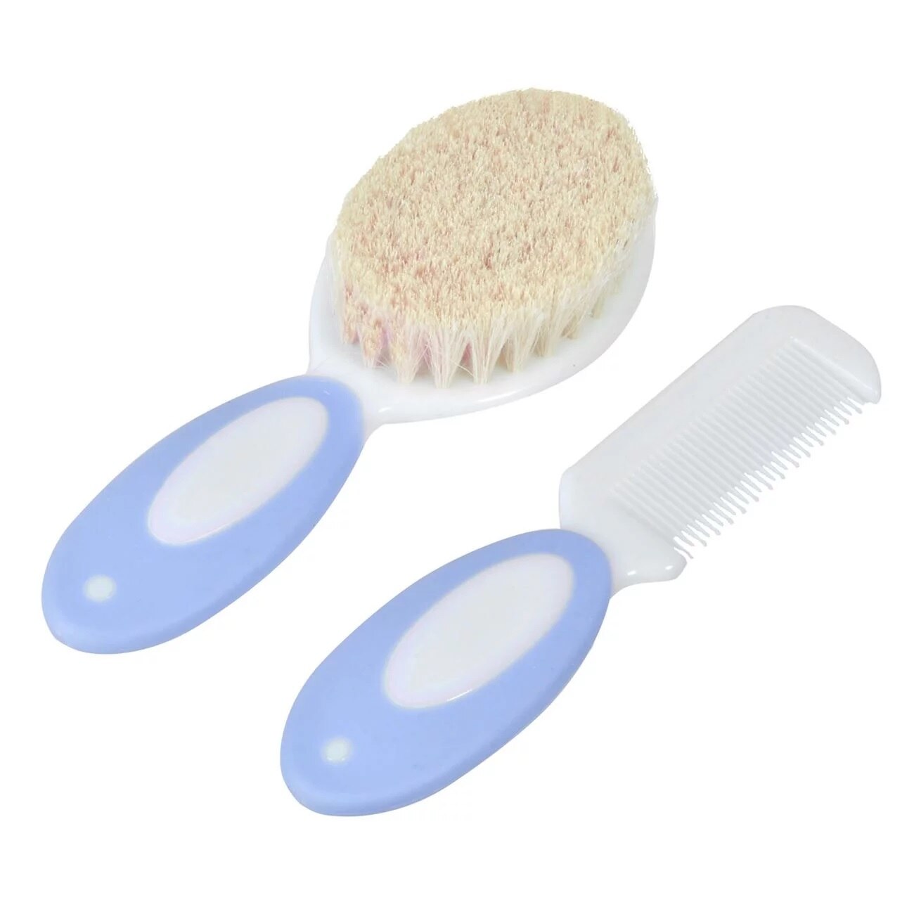 Set perie + piepten, Zola, pentru copii, albastru/alb