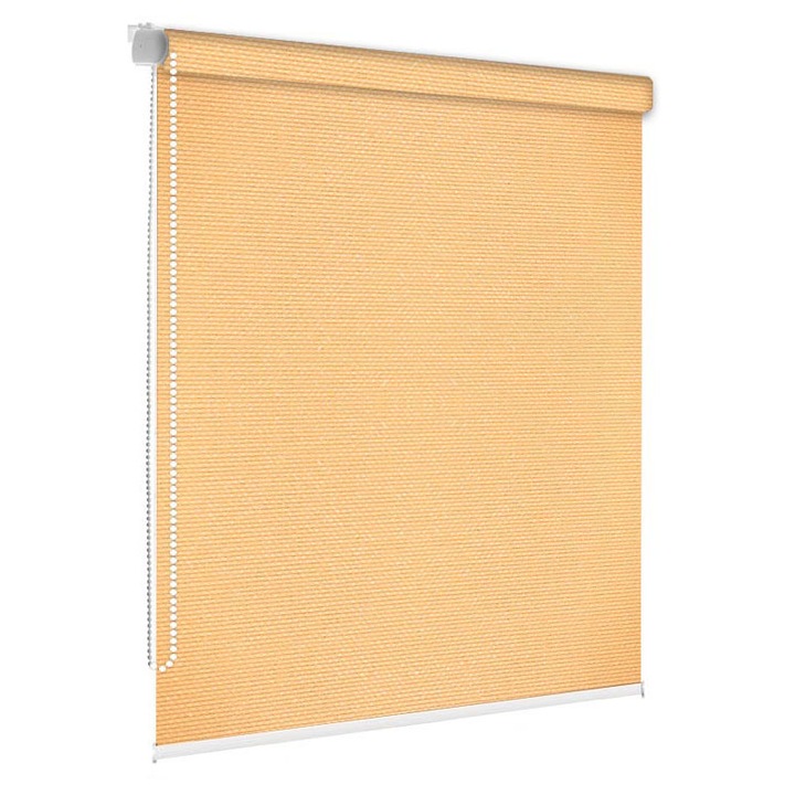 Jaluzea tip rulou textil, Rubino 1100, dimensiune panza 72x120 cm, dimensiune finala 76x120 cm, accesorii maro.
