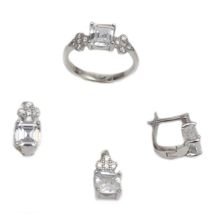 Női ezüst szett cirkónia kövekkel - DA212