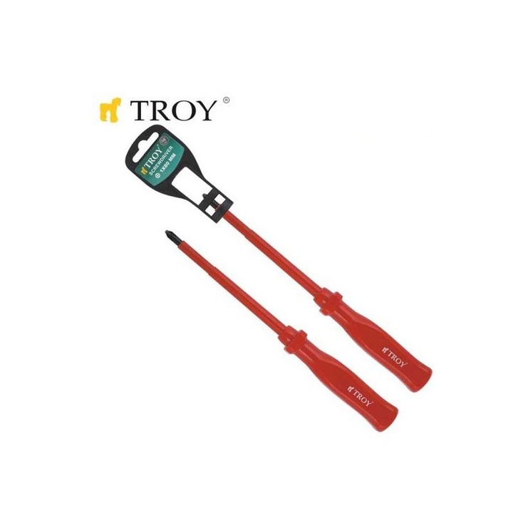 Професионални кръстати изолирани отвертки (PH0x 75мм) , TROY