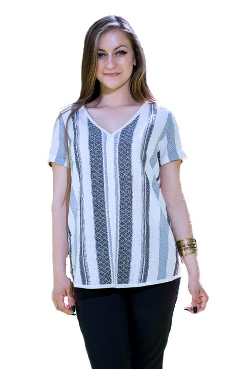 Bluza de in Cara, maneca scurta, marime M-L