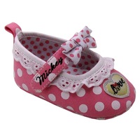 Incaltaminte bebe, roz cu buline albe, Minnie Mouse-17