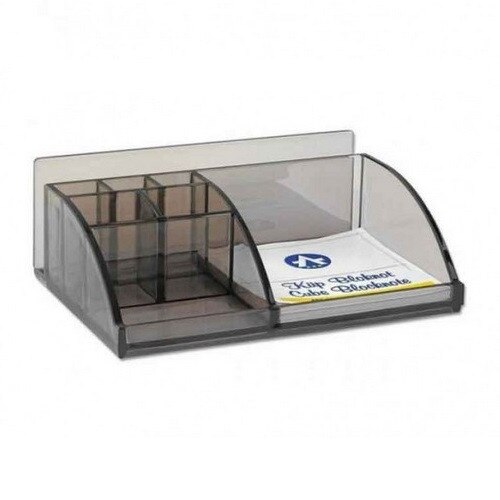 Suport tidy pentru articole birou, 7 compartimente, fumuriu, Ark