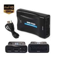 Adaptor HDMI la Scart, Active, Full HD, convertor audio video digital la analog, alimentare USB 5V, compatibil laptop pc tv dvd video