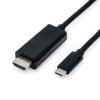 Cablu USB tip C la HDMI 4K T-T 1m Negru, Value 11.99.5840 Cablu USB tip C la HDMI 4K T-T 1m Negru, Value 11.99.5840