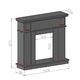 Semineu electric Marina wenge & Galileo silver, 997x1034x270 mm, 2000W, Termostat, 5 niveluri ale intensitatii flacarilor, Timer