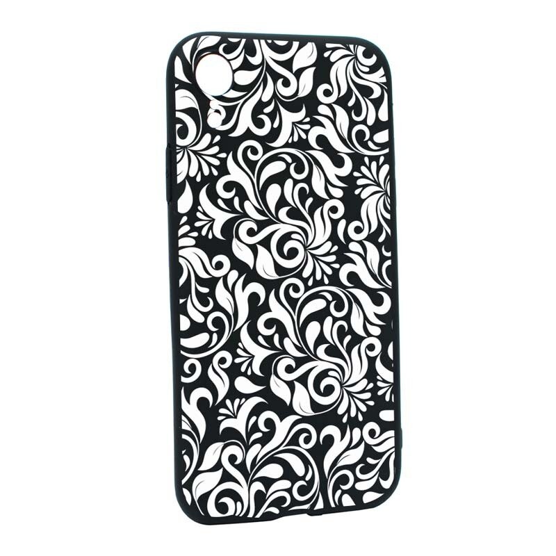 Husa Apple iPhone XR, Silicon, Nonfigurativ Black B75