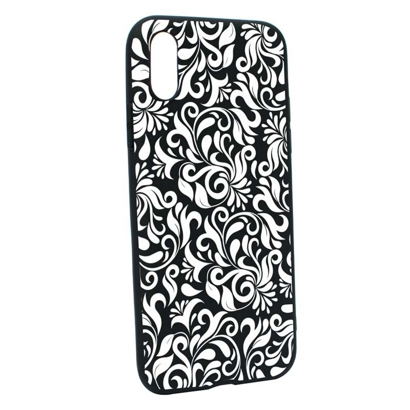 Husa Apple iPhone XS Max, Silicon, Nonfigurativ Black B75