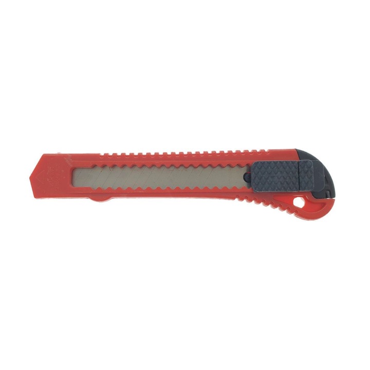 Cutter FS-11469R, cu lama 80x18mm si maner plastic 150mm, rosu 80 mm