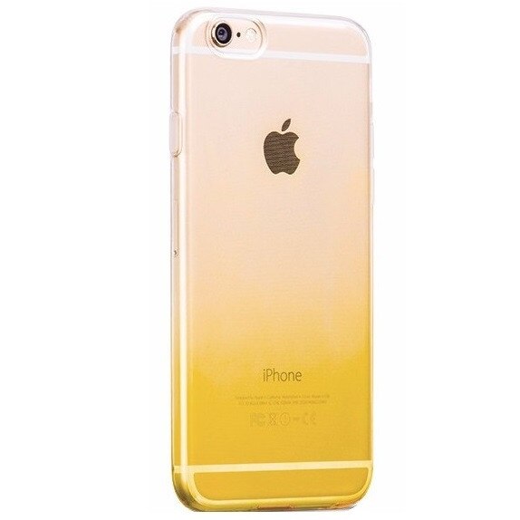 Husa de protectie Gradient TPU pentru iPhone 6 Plus / 6S Plus, Galben / transparent