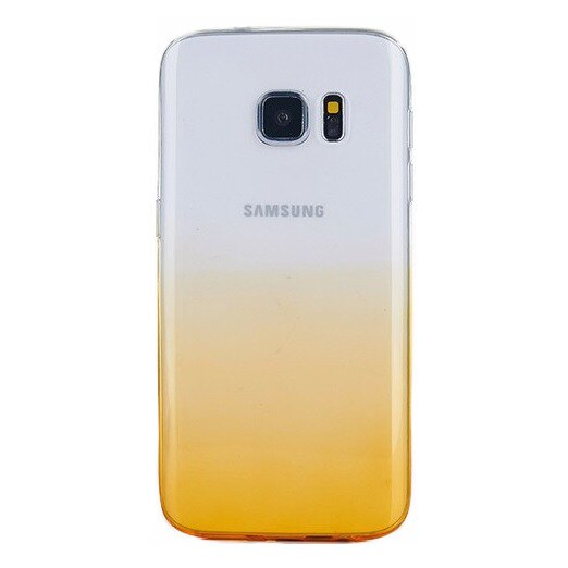 Husa de protectie Gradient TPU pentru Samsung Galaxy S6 Edge, Galben / transparent