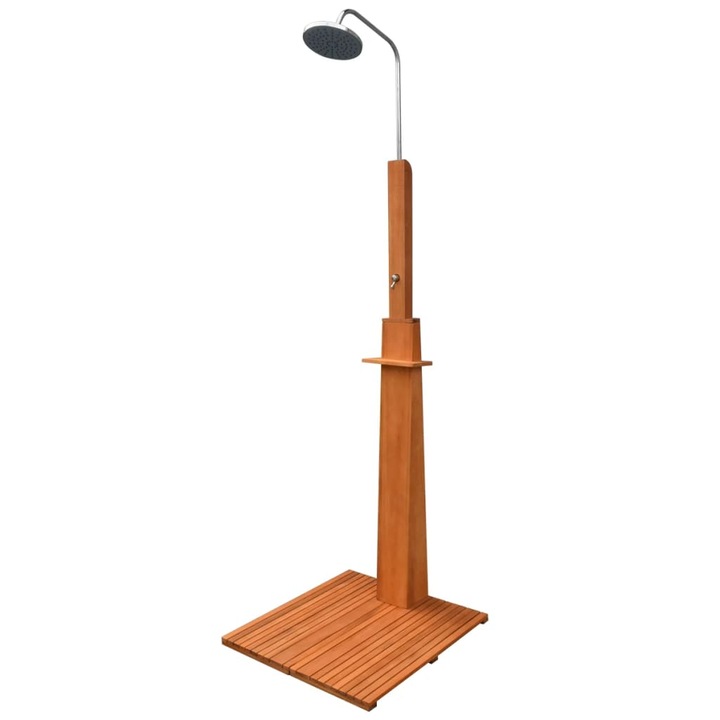 vidaXL kültéri eukaliptusz fa és acél zuhany 9 kg 41770