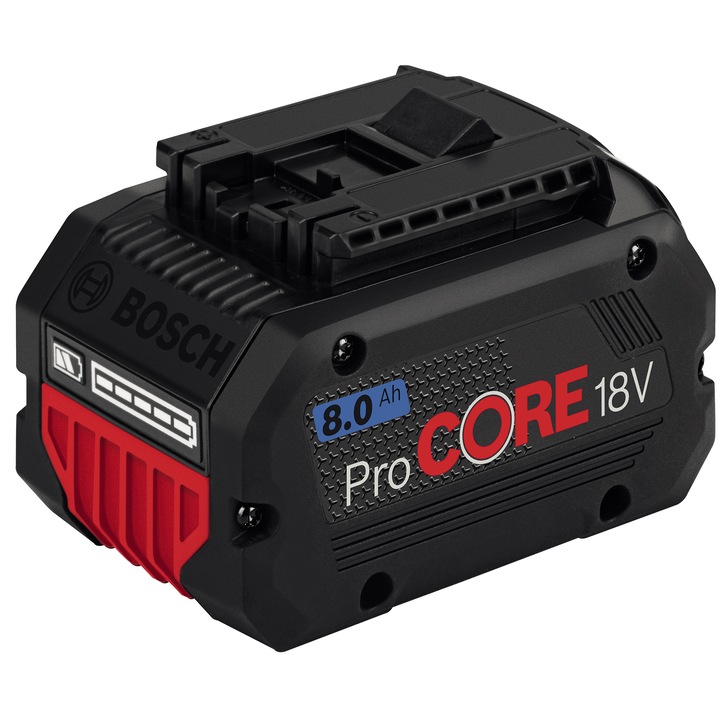 Батерия Li-Ion Bosch Professional ProCORE, 18 V, 8.0 Ah, Flexible Power System, Технология COOLPACK 2.0 + Картонена кутия