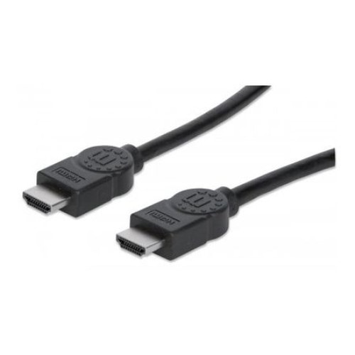 Cablu monitor HDMI/HDMI 5m ecranat, negru, cu canal Ethernet, Manhattan