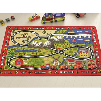 Covor Pentru Copii, Antiderapant, Trenuletul, 133x190 cm, 1282 gr/mp Covor Pentru Copii, Antiderapant, Trenuletul, 133x190 cm, 1282 gr/mp