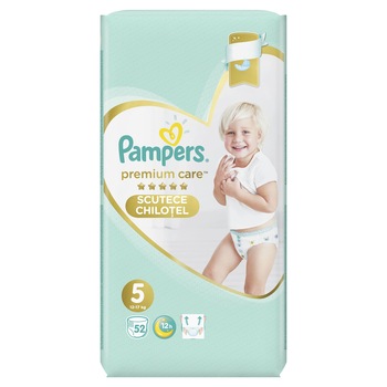 Scutece-chilotel Pampers Premium Care Pants Mega Box Marimea 5, 12-17 kg, 52 buc Scutece-chilotel Pampers Premium Care Pants Mega Box Marimea 5, 12-17 kg, 52 buc