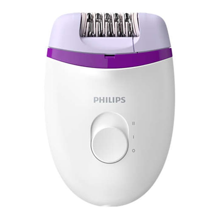 Philips BRE225/00 Satinelle Essential Vezetékes kompakt epilátor, fehér / lila