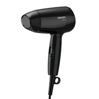 Uscator de par Philips EssentialCare BHC010/10, 1200 W, 3 setari temperatura, maner pliant, Negru