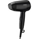 Uscator de par Philips EssentialCare BHC010/10, 1200 W, 3 setari temperatura, maner pliant, Negru