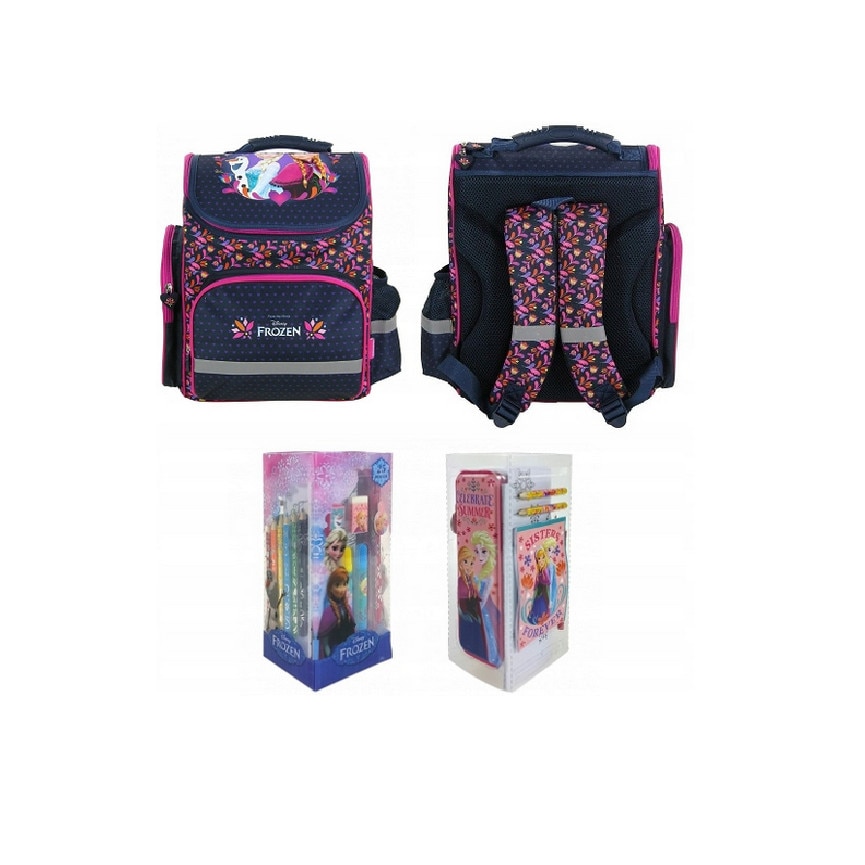 Set ghiozdan si accesorii, Inna Frozen Ice Land, Multicolor