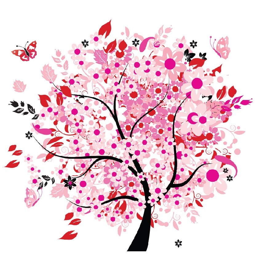 Tablou canvas patrat pomi 9 (50 x 50 cm)