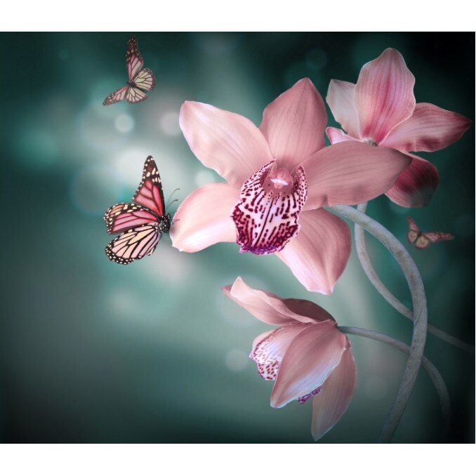 Tablou canvas patrat flori 19 (50 x 50 cm)