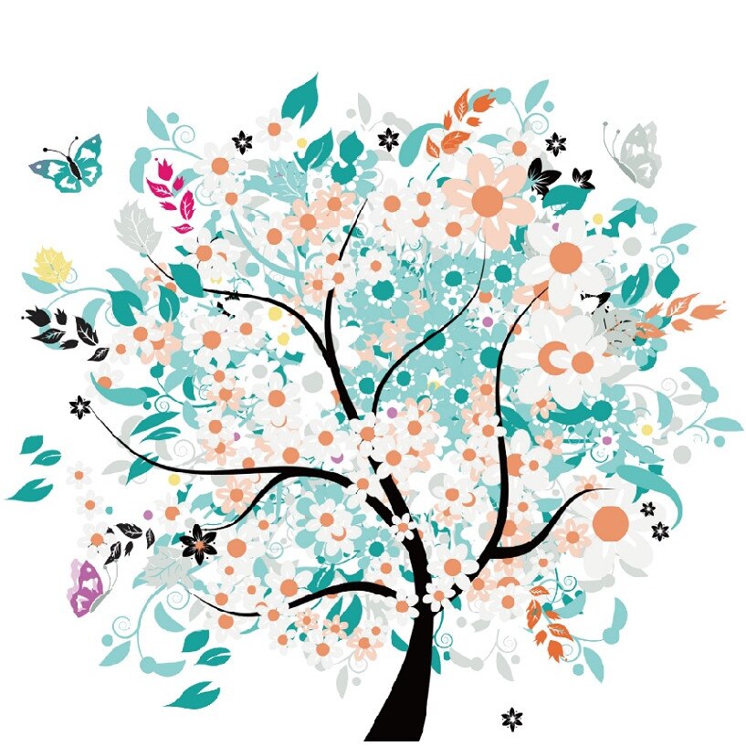 Tablou canvas patrat pomi 7 (50 x 50 cm)