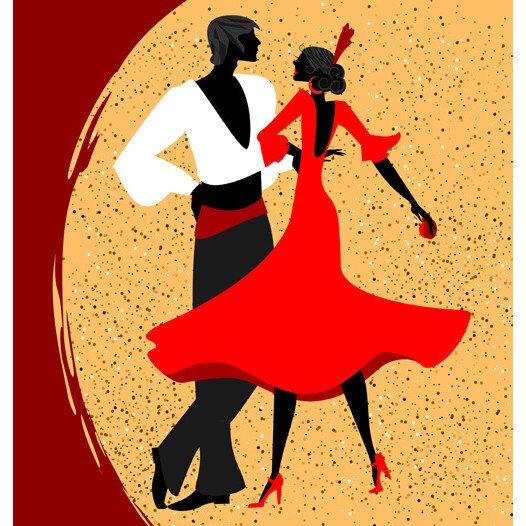 Tablou canvas patrat dans 9 (70 x 70 cm)