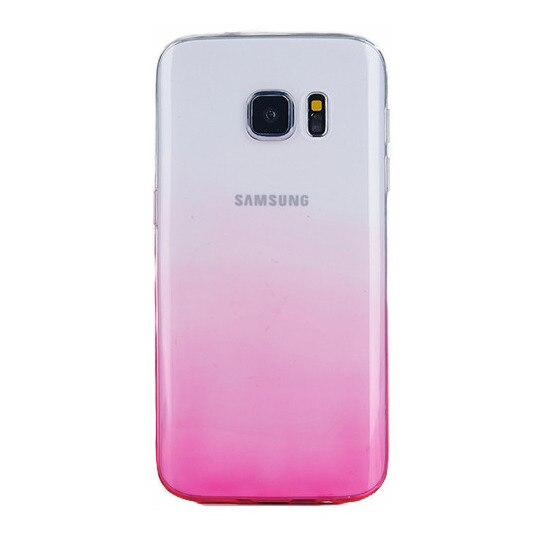 Husa de protectie Gradient TPU pentru Samsung Galaxy S6 Edge, Roz / transparent