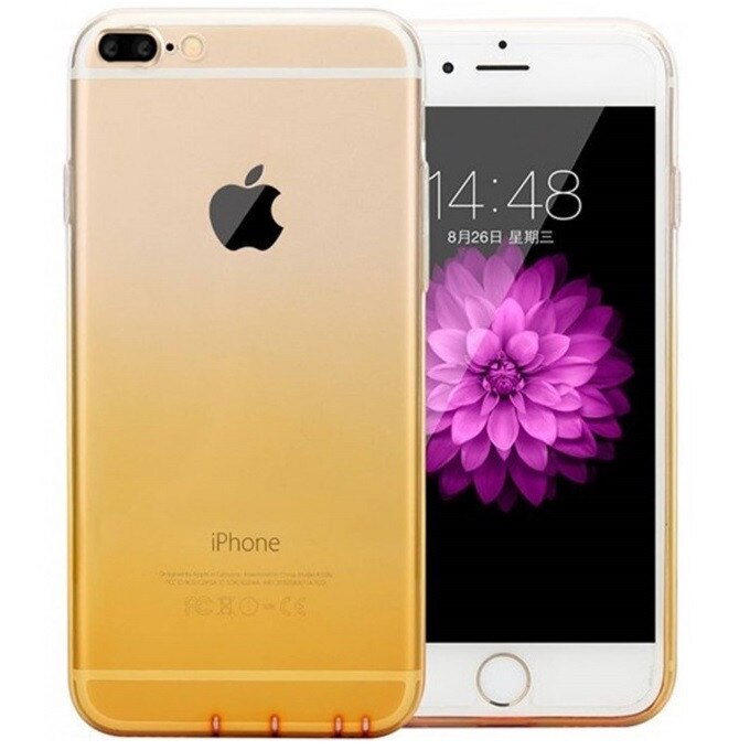 Husa de protectie Gradient TPU pentru iPhone 7 Plus, Galben / transparent