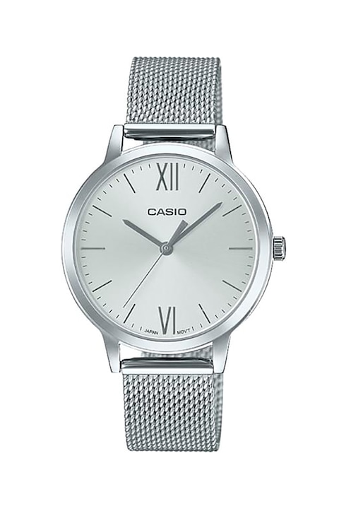 Casio, Ceas cu bratara cu aspect plasa, Argintiu
