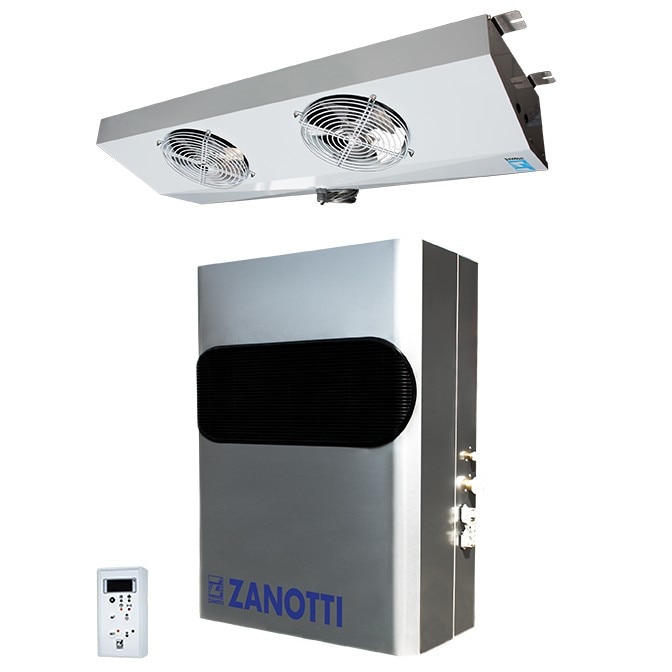 Agregat bibloc (cu vaporizator), Zanotti GS 211, pentru refrigerare, volum de aer racit 15 metri cubi, destinat camerelor si vitrinelor frigorifice