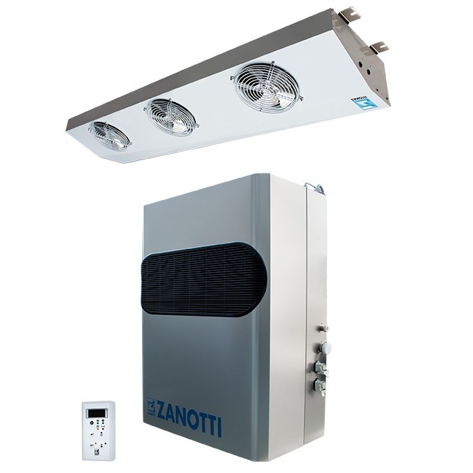 Agregat bibloc (cu vaporizator), Zanotti GS 315, pentru refrigerare, volum de aer racit 37 metri cubi, destinat camerelor si vitrinelor frigorifice