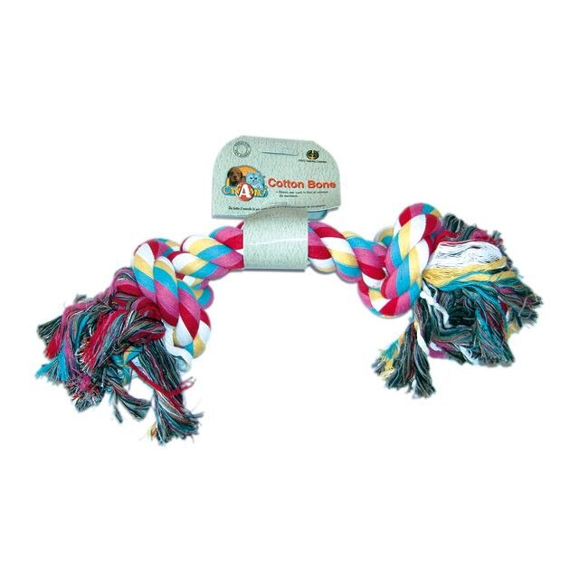 Jucarie caine Croci Cotton Bone MD cu 2 noduri