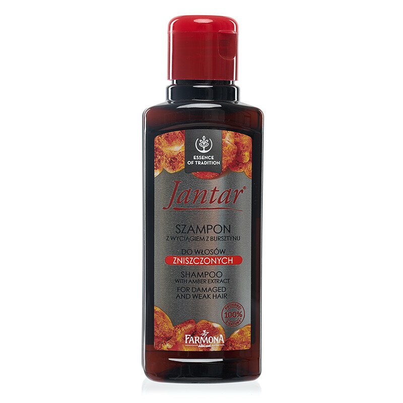 Sampon cu extract de chihlimbar Jantar pentru par deteriorat, 100 ml