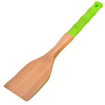 Spatul din lemn, Zola® cu maner din silicon, verde, 30 cm Spatul din lemn, Zola® cu maner din silicon, verde, 30 cm