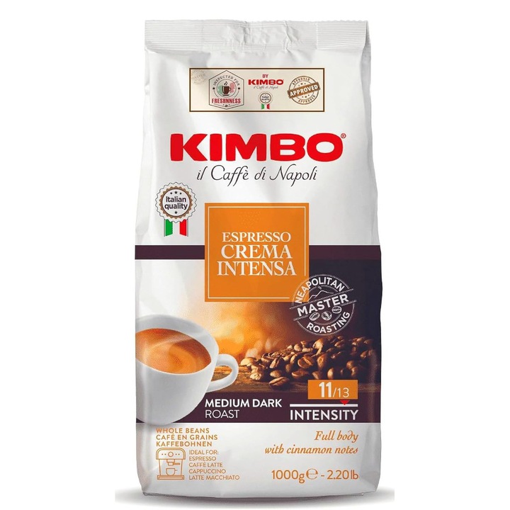 Cafea boabe Kimbo Crema Intensa, 1Kg