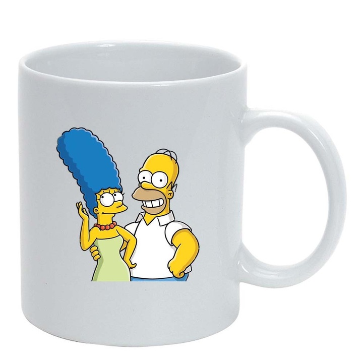 Bögre "Cartoon, Simpsons", fehér, 330ml, D641