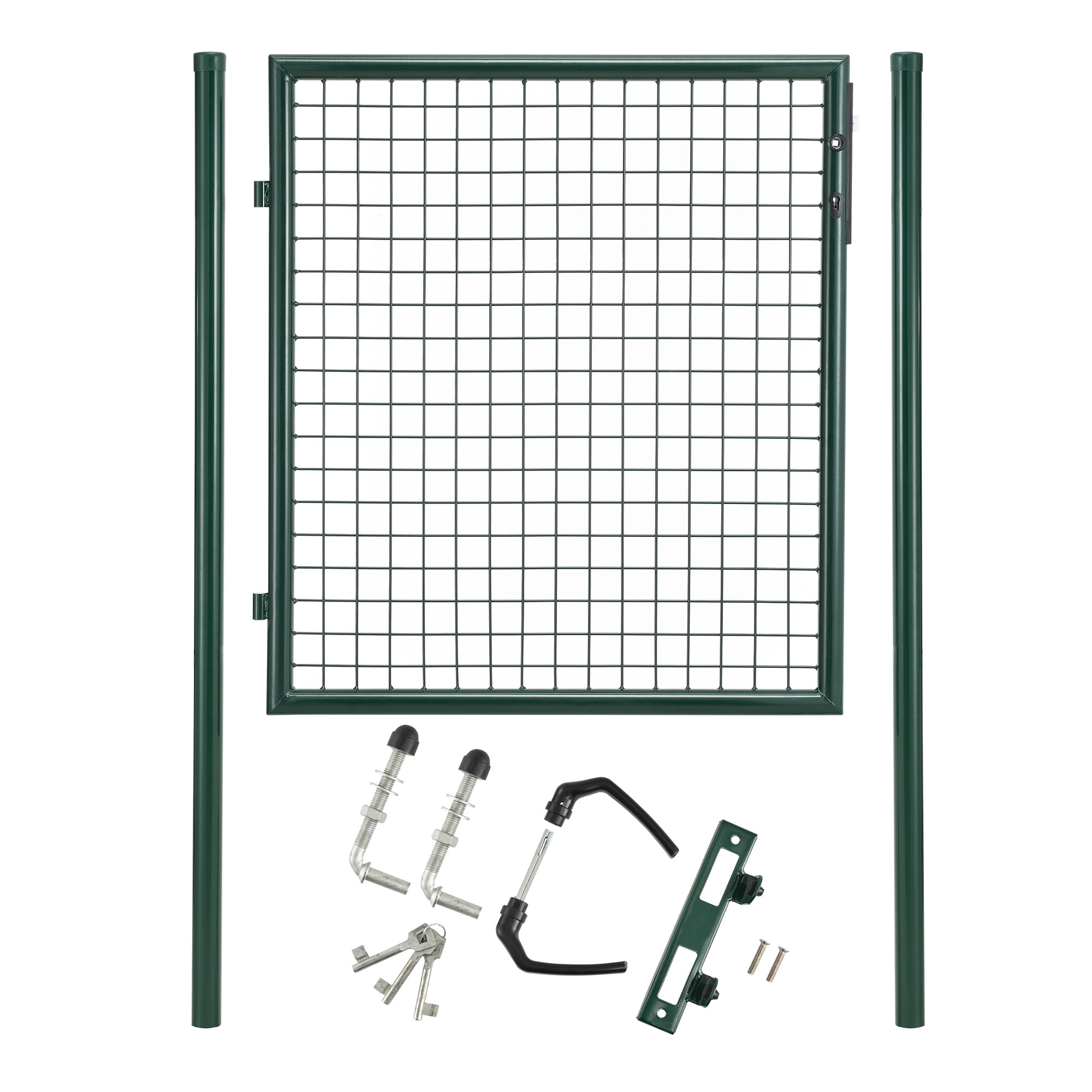 Poarta gradina HTFD2521, pro.tec, 150 x 106 x 6 cm, metal/plastic, verde