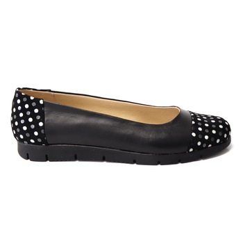 Balerini Dama de Piele Naturala Josi cu Talpa Flexibila, Mateo Shoes, Negru/Alb Balerini Dama de Piele Naturala Josi cu Talpa Flexibila, Mateo Shoes, Negru/Alb