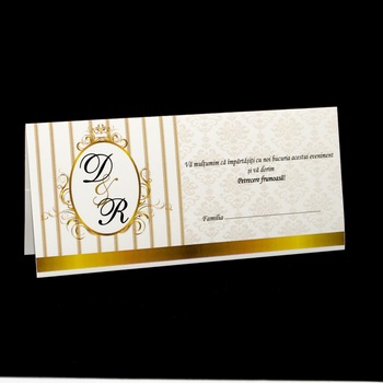 Plicuri de bani pentru nunta, cu initialele mirilor, PN1506, set 10 bucati Plicuri de bani pentru nunta, cu initialele mirilor, PN1506, set 10 bucati