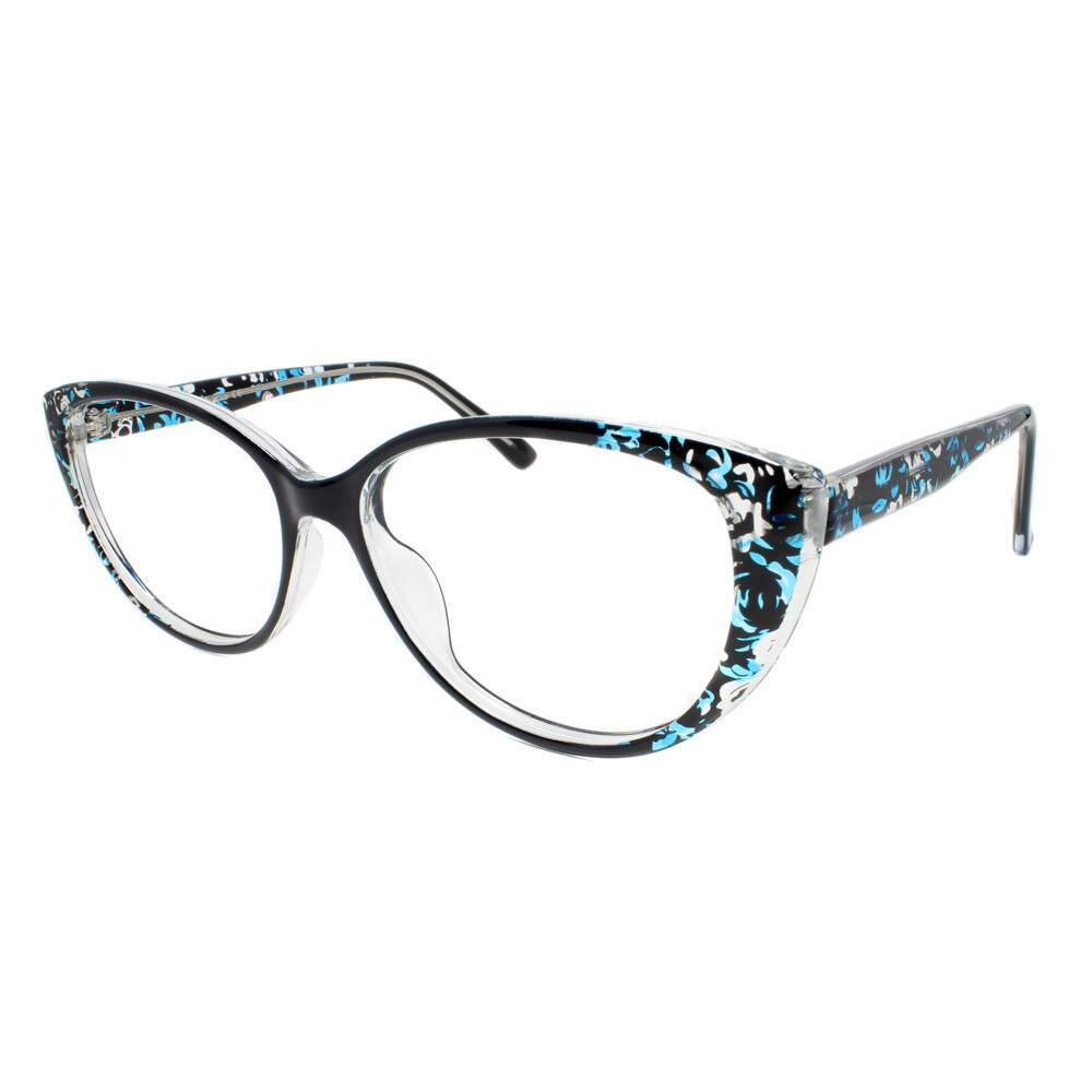 ochelari, ochi de pisica, feminin, albastru/print, -